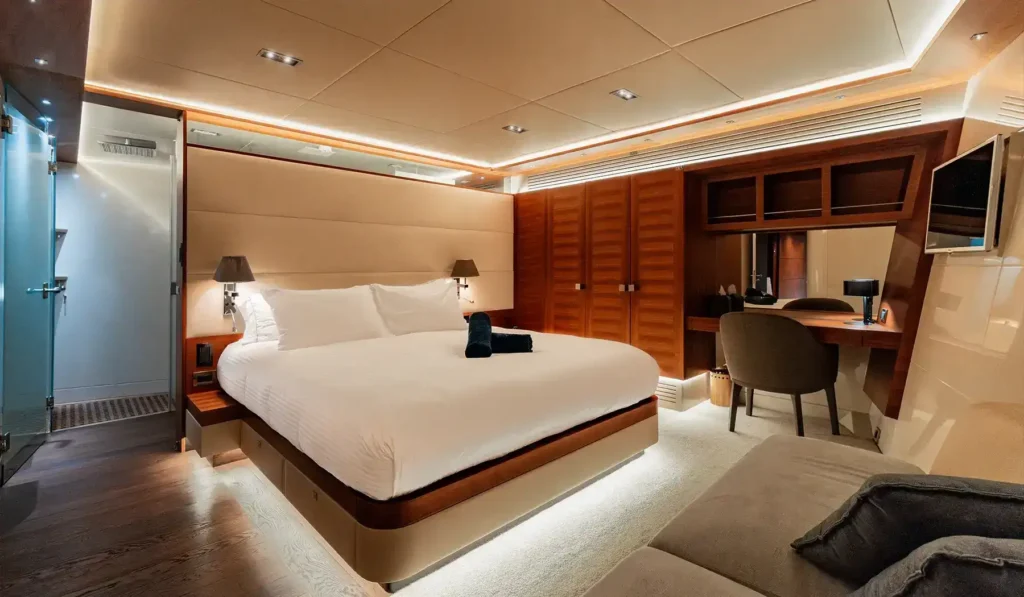 santorini yacht cabin interiors